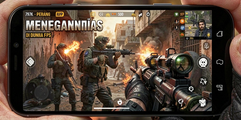 Tangkapan layar gameplay 797K dengan aksi pertempuran yang intens.