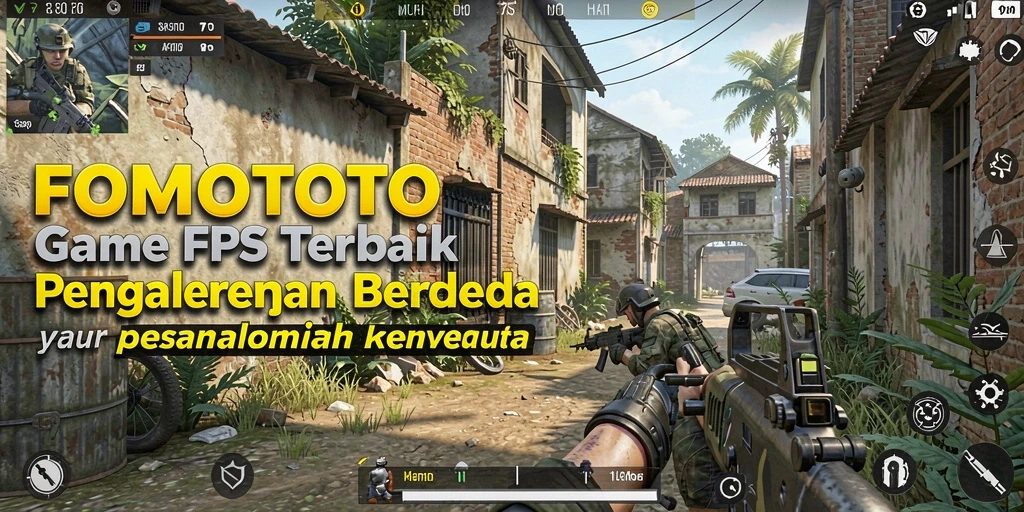 Tangkapan layar gameplay FOMOTOTO yang menampilkan aksi seru di medan perang.