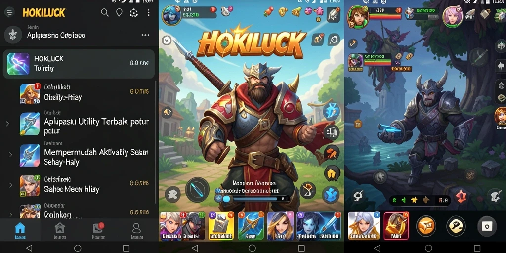 Tampilan antarmuka HOKILUCK yang sederhana dan fungsional.