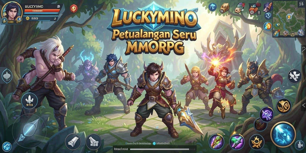 Tampilan gameplay seru dalam petualangan MMORPG.