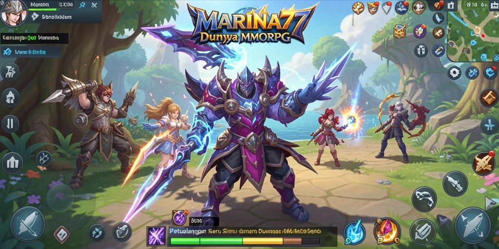 Tampilan gameplay MARINA77 yang menakjubkan dalam pertempuran epik MMORPG.