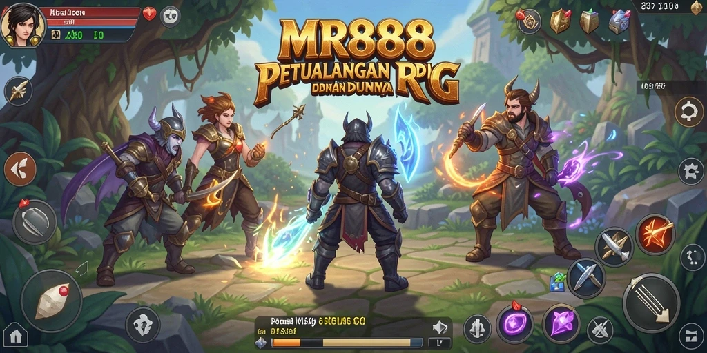 Screenshot menarik dari gameplay petualangan RPG MR888.