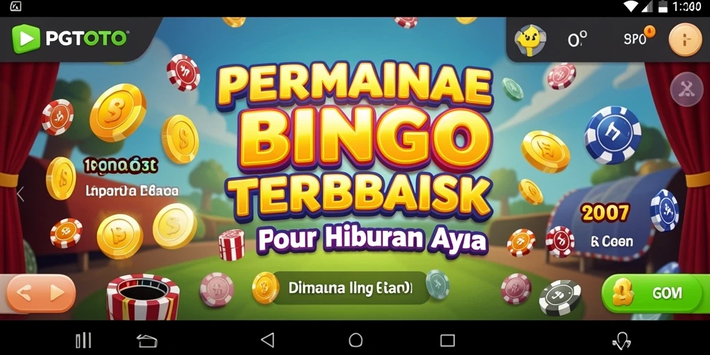Screenshot gameplay Bingo PGTOTO yang seru dan mengasyikkan.