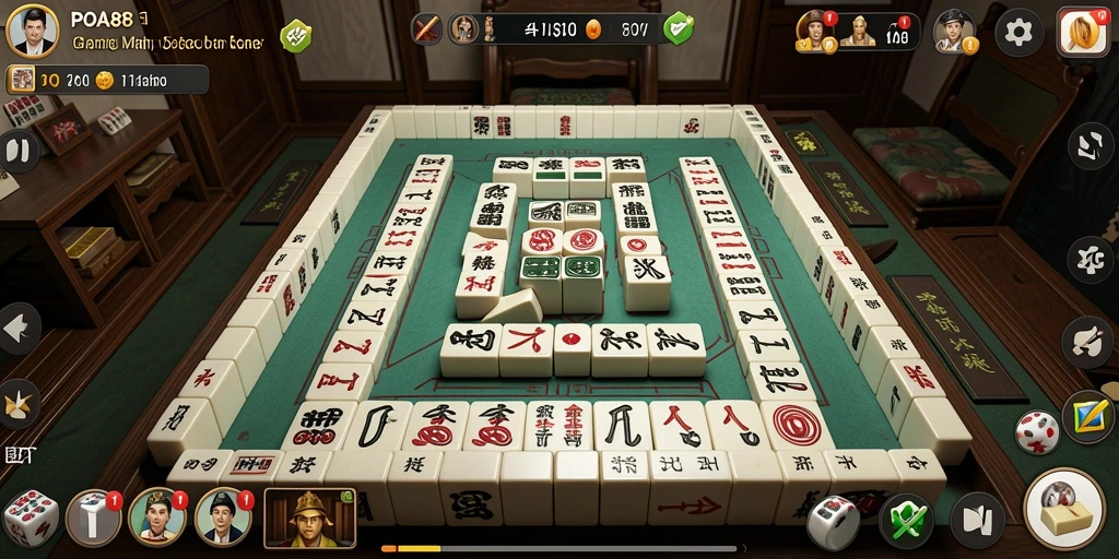 Gameplay POA88 yang menarik dengan desain ubin Mahjong.