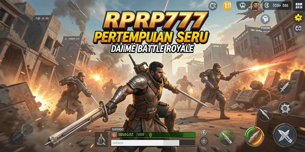 Screenshot RPRP777 menunjukkan momen seru dalam game Battle Royale.