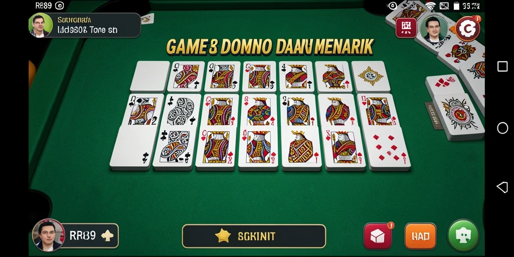 Tampilan gameplay seru dari RR89 dengan domino yang berwarna-warni.