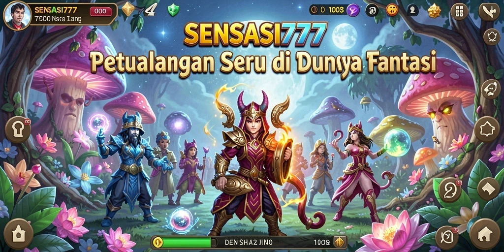 Screenshot menunjukkan aksi seru dalam gameplay petualangan SENSASI777.