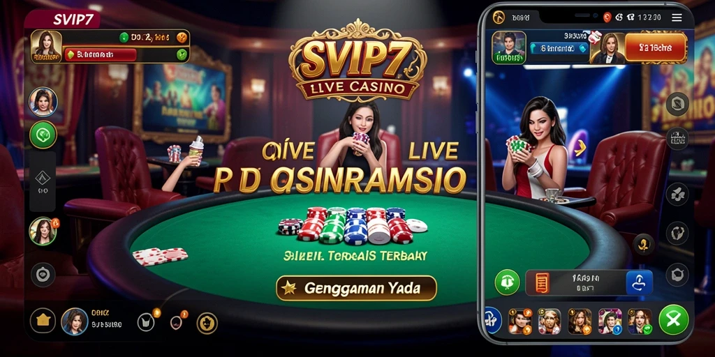 Tampilan gameplay Live Casino yang memukau di SVIP7.