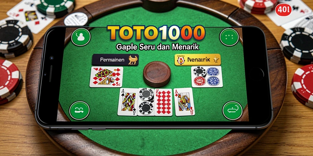 Tampilan menarik saat bermain Gaple di TOTO1000.