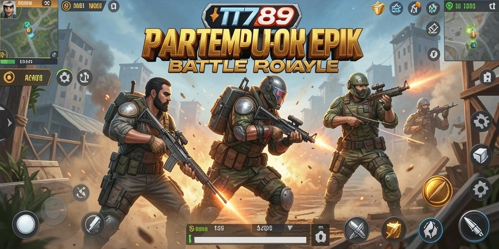 Tangkapan layar TT789 menampilkan momen seru dalam pertempuran Battle Royale.
