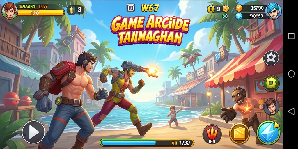 Tampilan gameplay W67 yang menarik dan penuh aksi.
